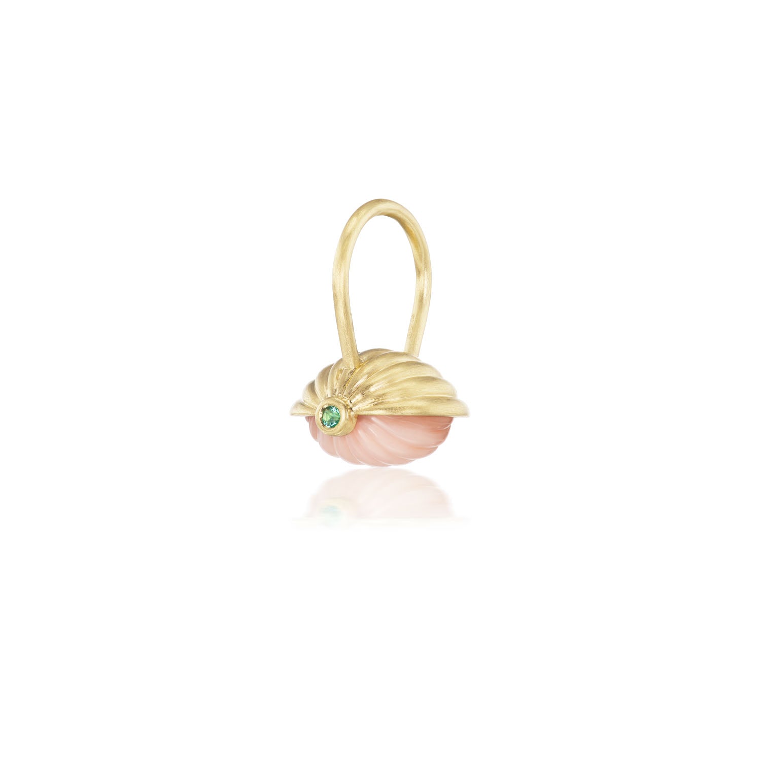 Mini Scalloped Vintage Coral Pendant - MUSE Shop