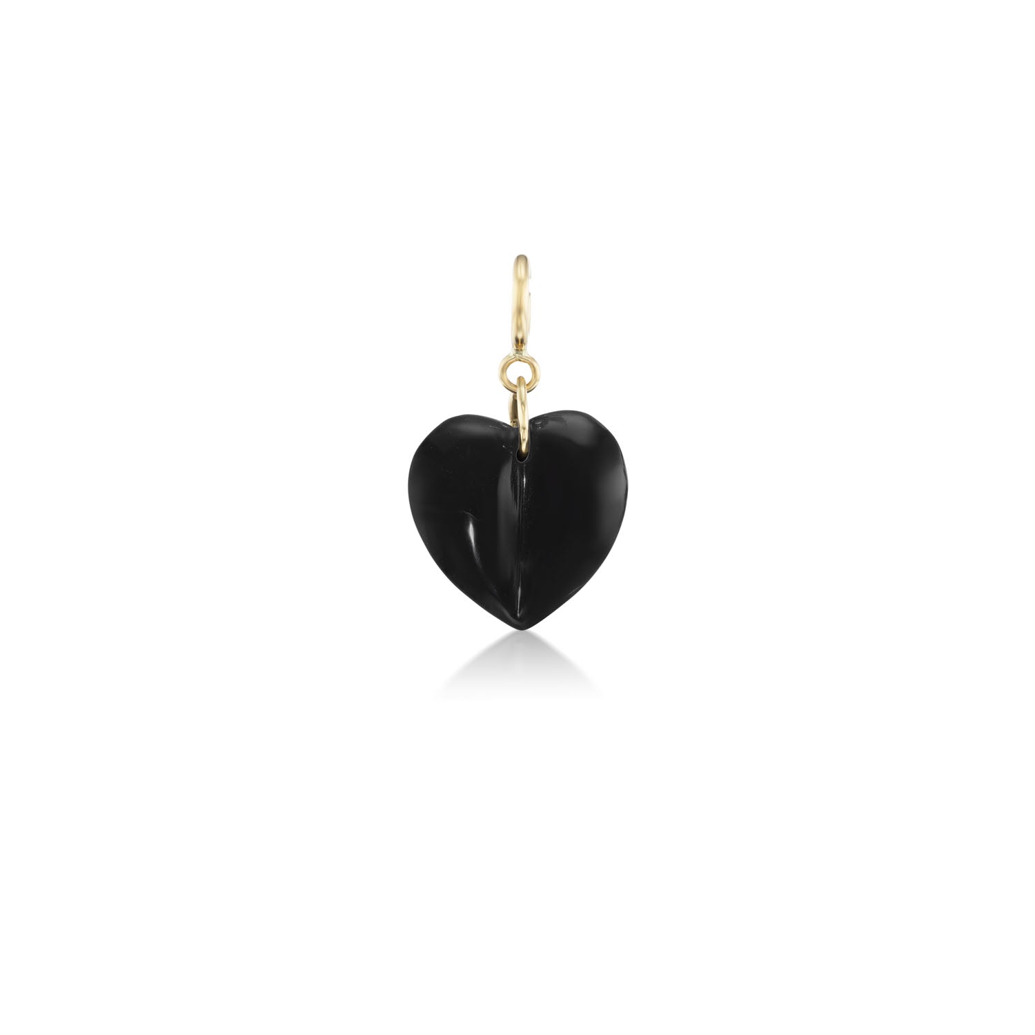Onyx Mini Split Heart Charm - MUSE Shop