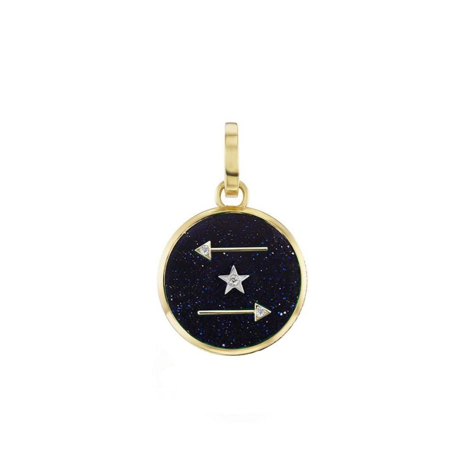 Ora Midnight Talisman Charm with Aventurine in Yellow Gold - MUSE Shop