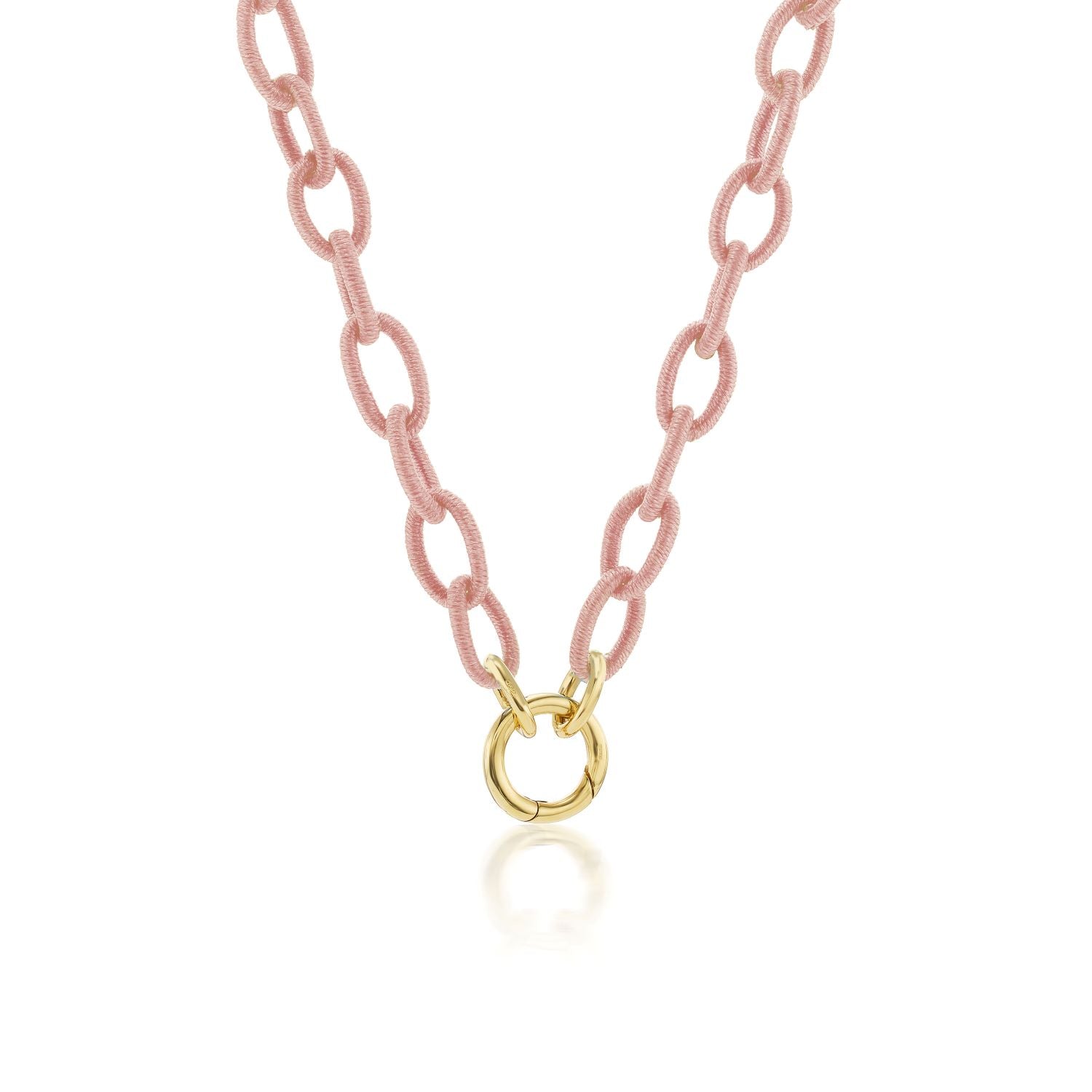 Pale Pink Silk Thread Chain Necklace - MUSE Shop