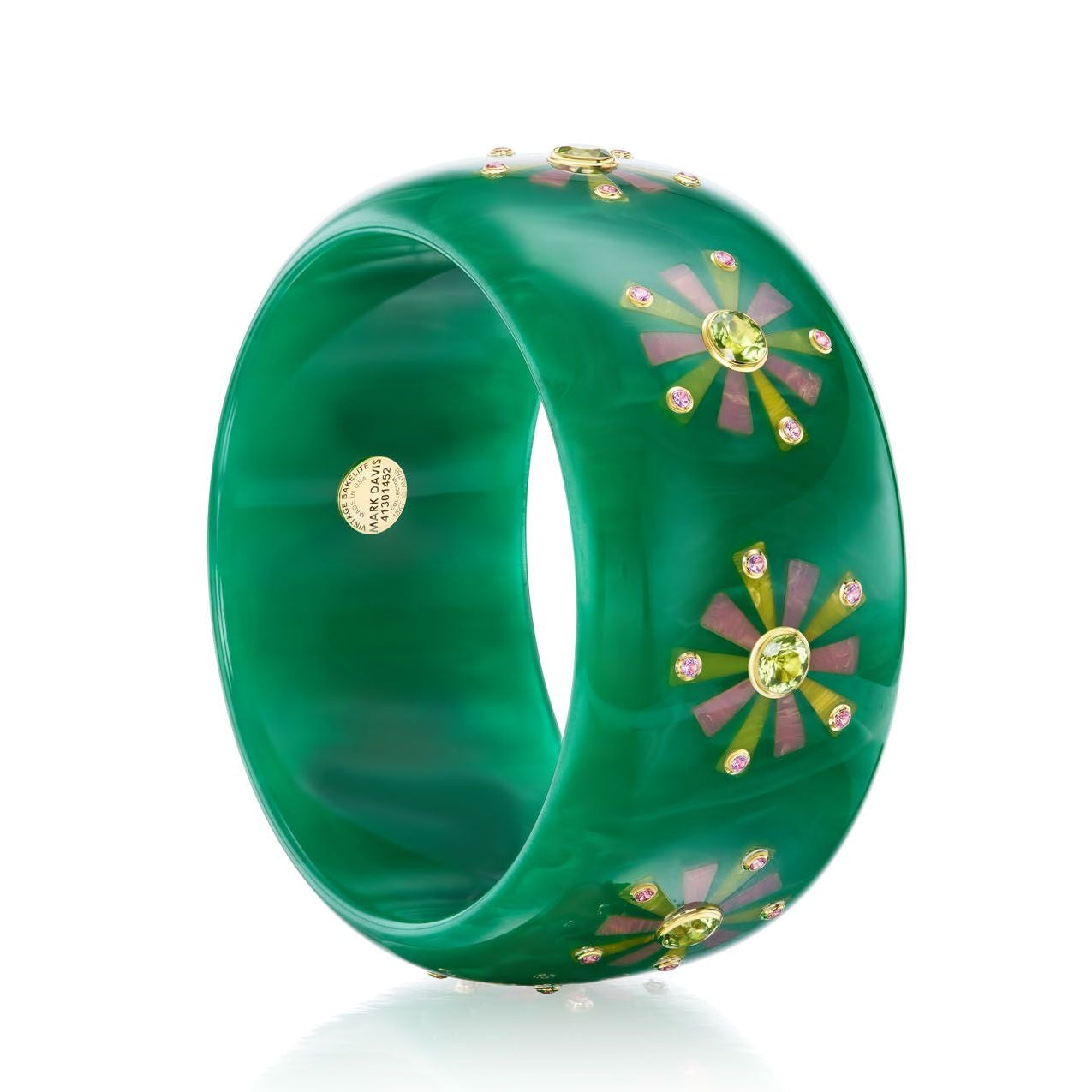 Peridot and Sapphire Bakelite Bracelet - MUSE Shop