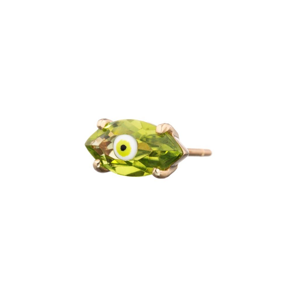 Peridot Big Eye Stud - MUSE Shop