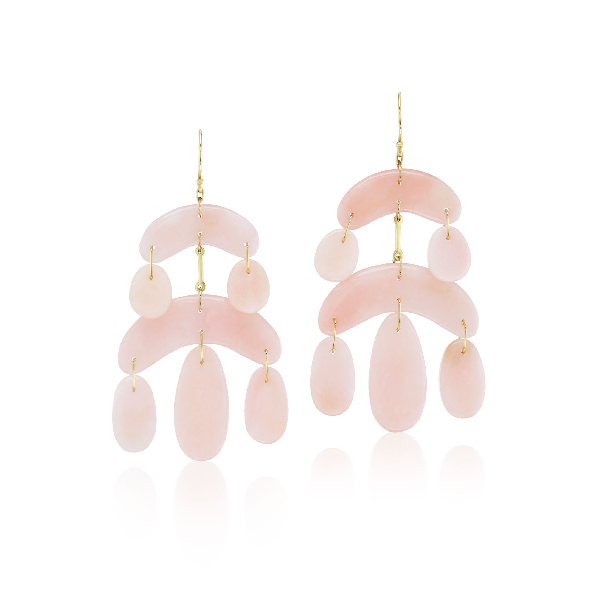 Pink Opal Tiny Chandelier Earrings - MUSE Shop