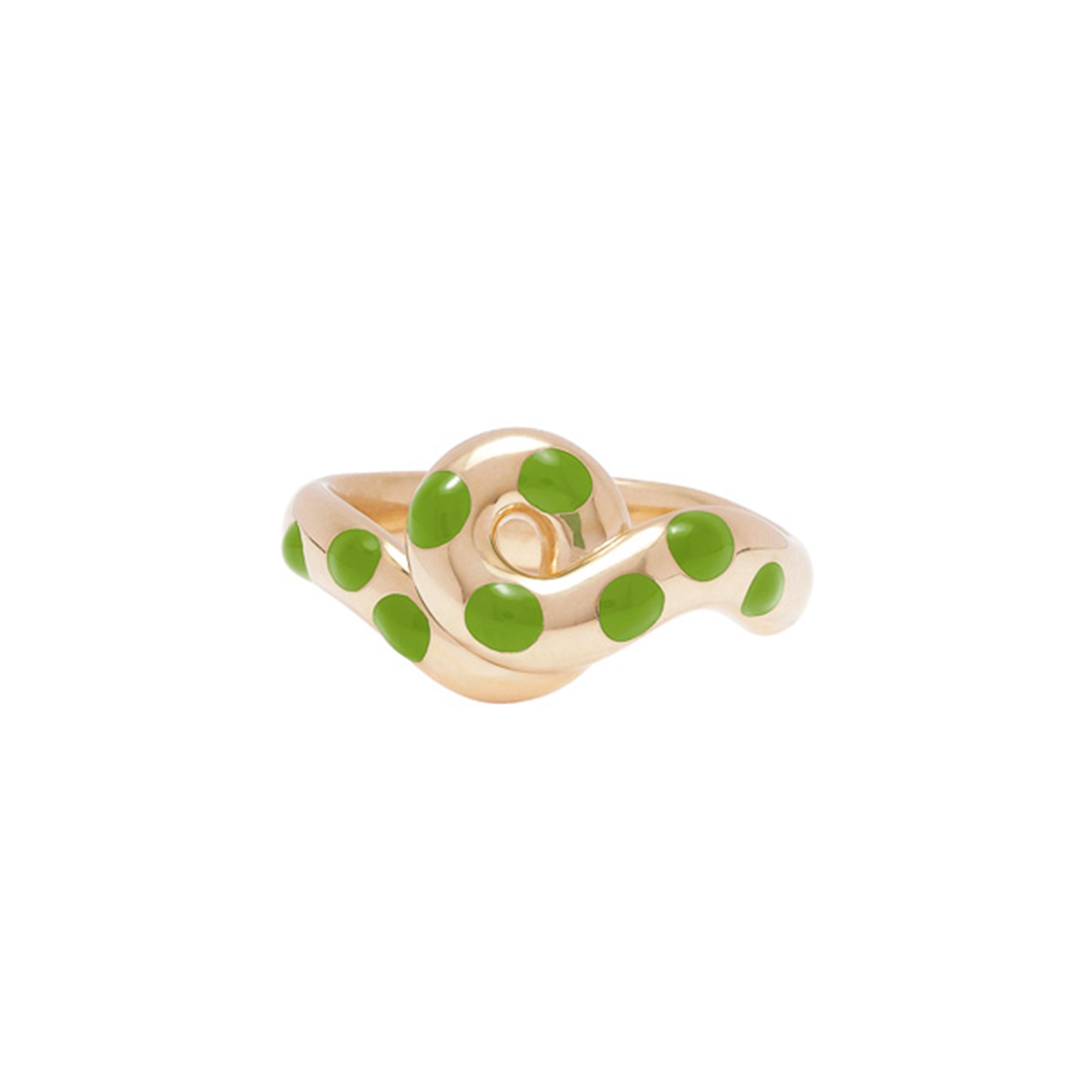 Pistachio Enamel Maxi Loop Ring - MUSE Shop
