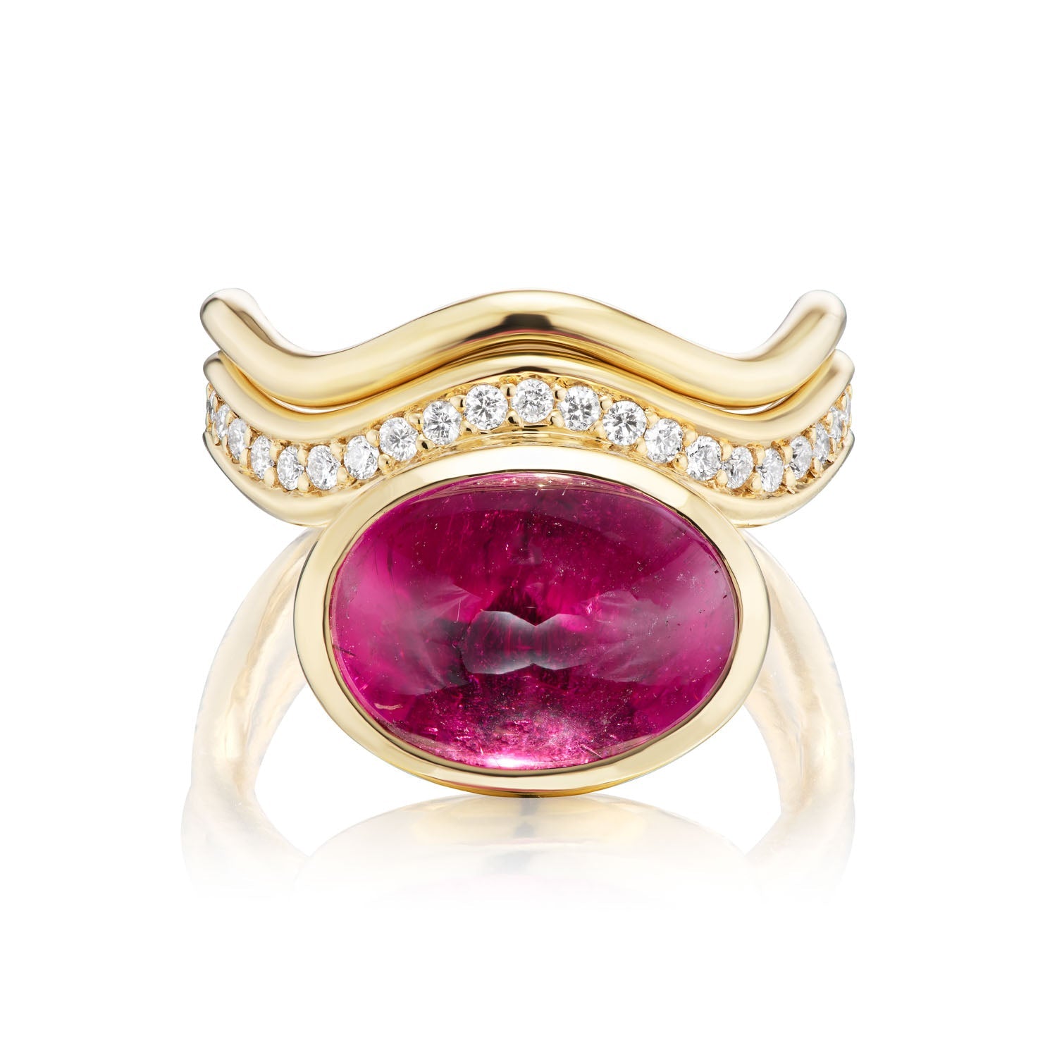 Polished Gold Curve Ring - MUSE Shop