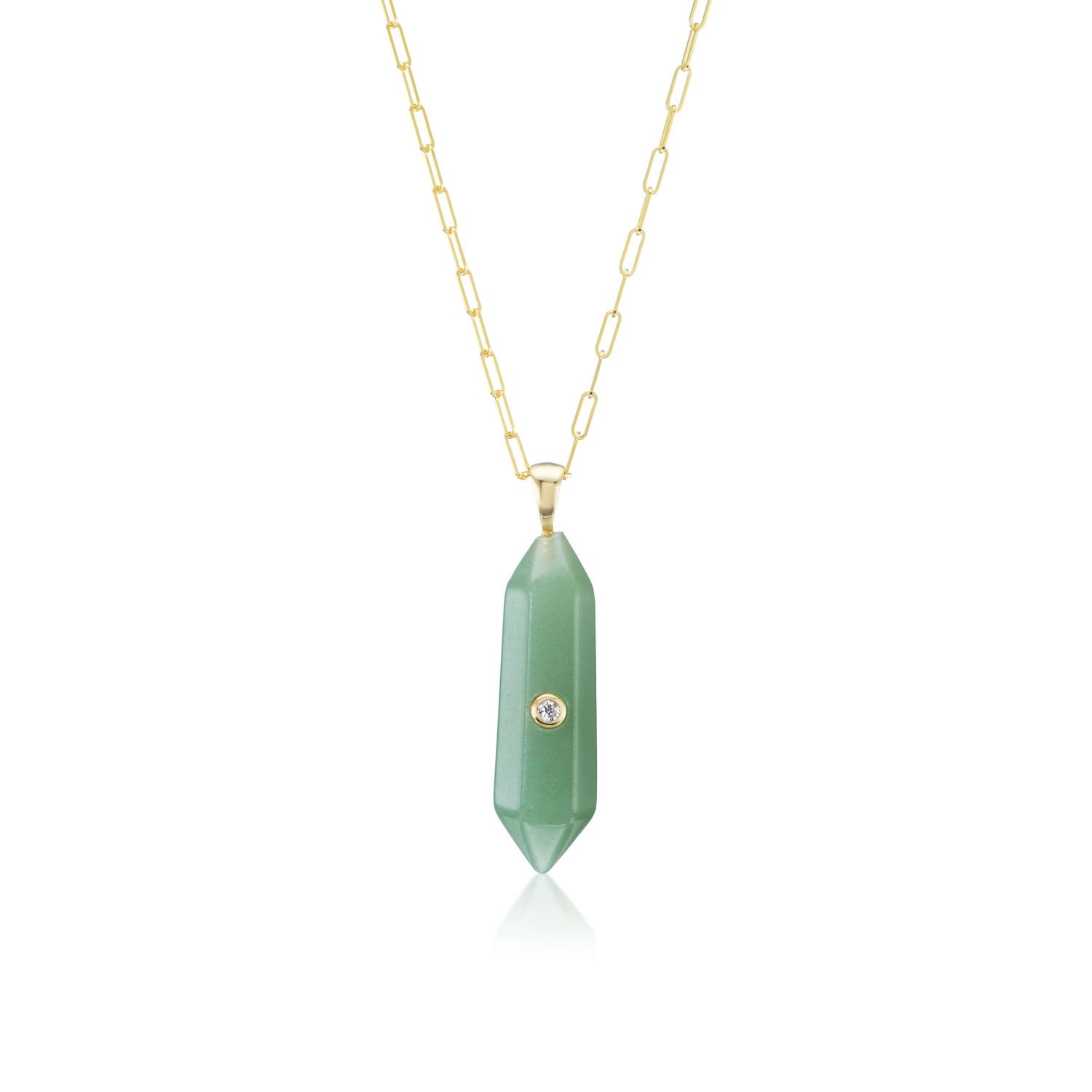 Power Crystal Mini Green Aventurine Necklace - MUSE Shop