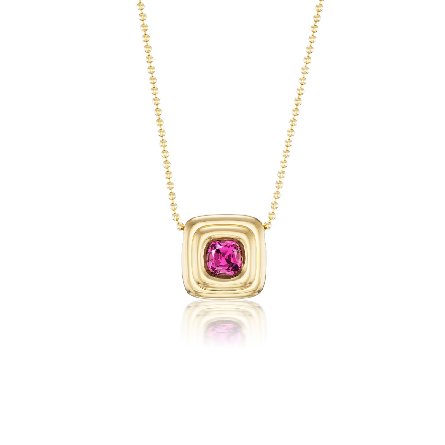Rhodolite Ripple Stud Pendant - MUSE Shop