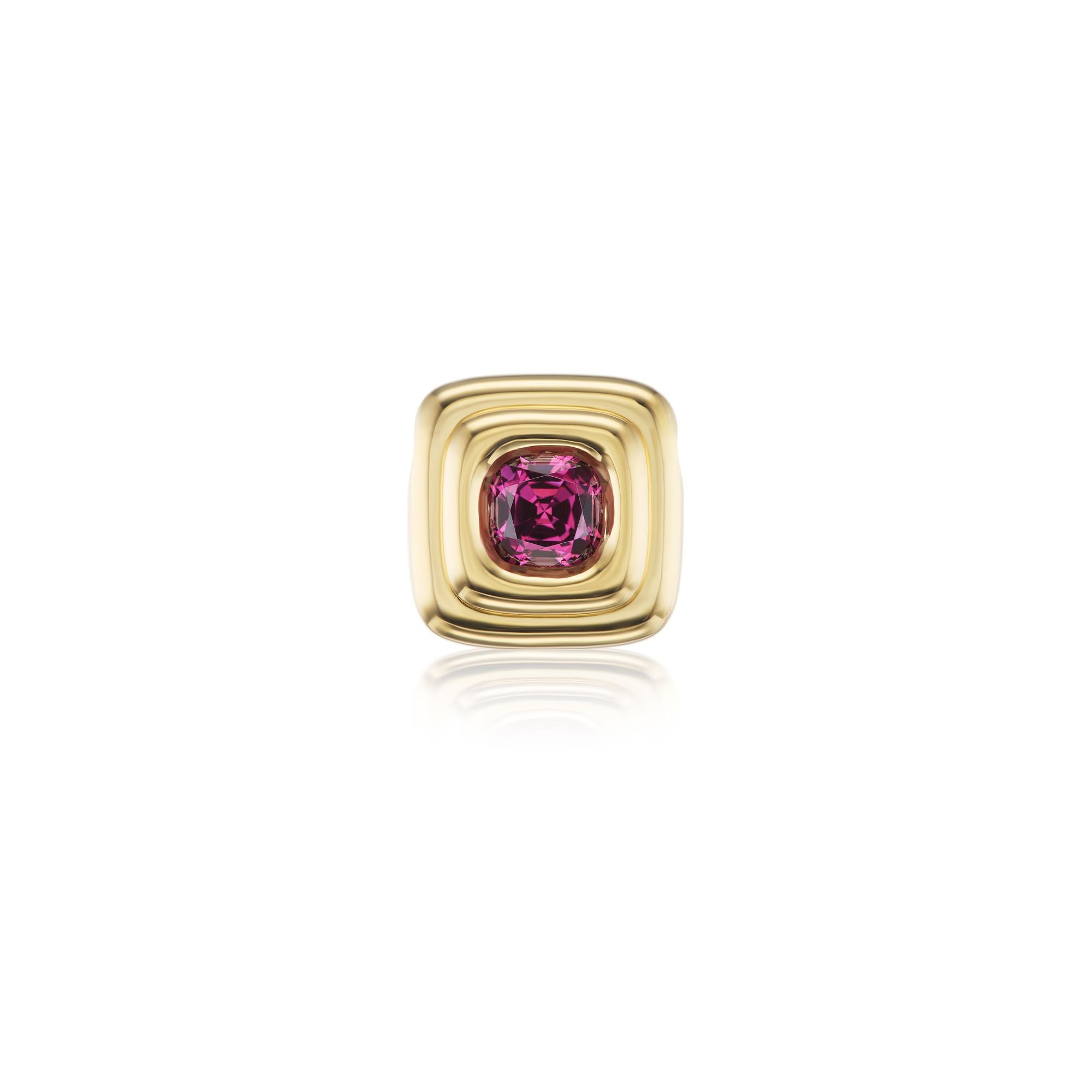 Rhodolite Ripple Stud Pendant - MUSE Shop