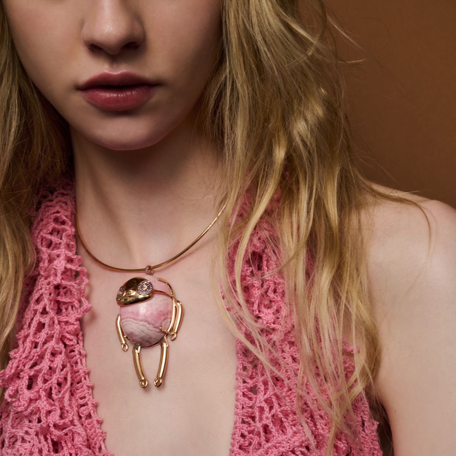 Rose Gold Sloth Necklace - MUSE Shop