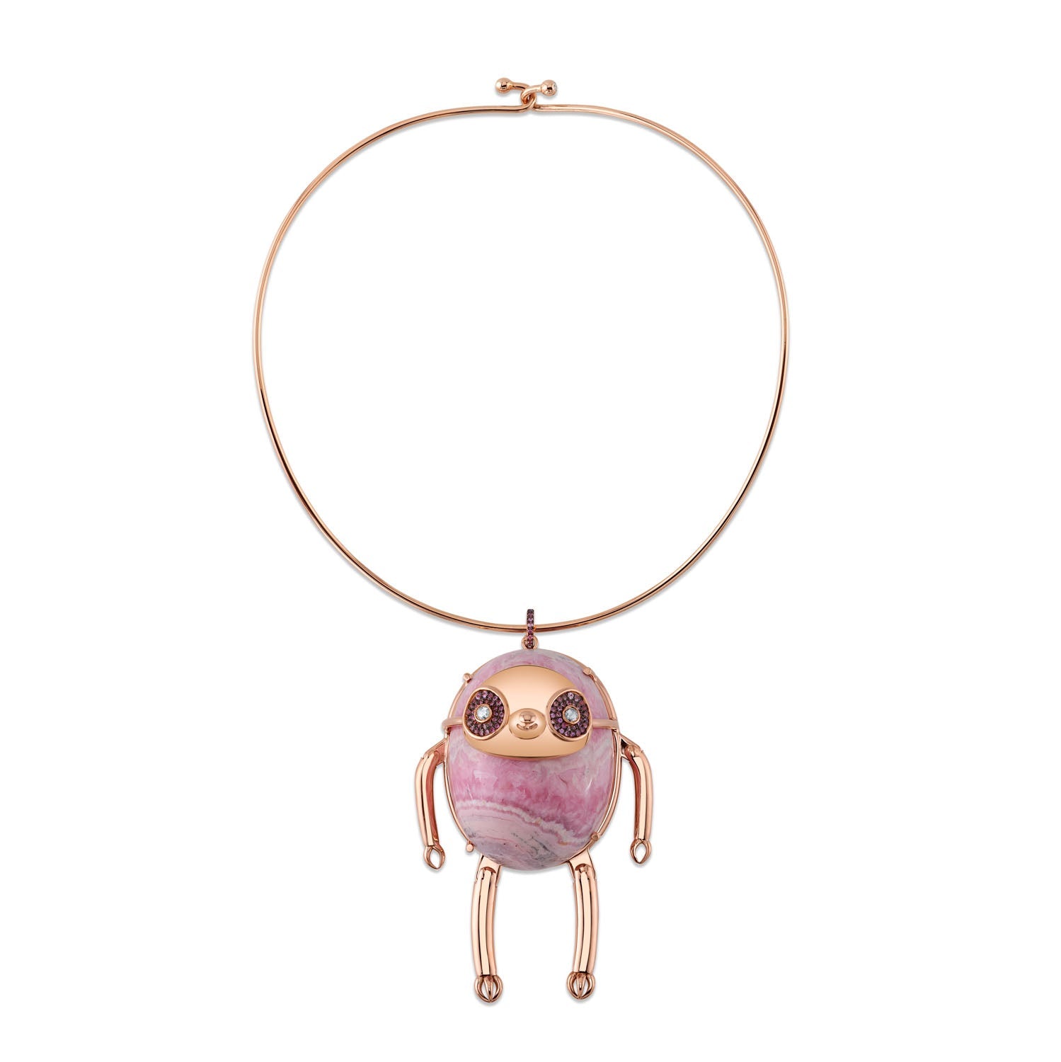 Rose Gold Sloth Necklace - MUSE Shop