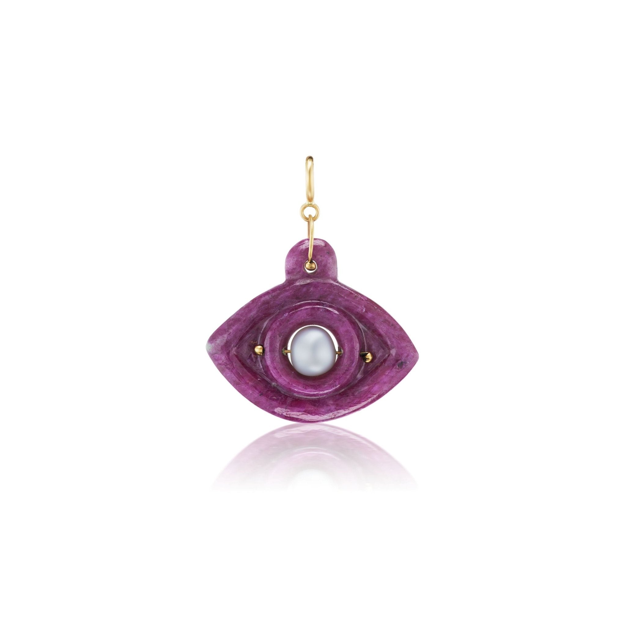 Ruby & Tahitian Pearl Stone Eye Charm - MUSE Shop