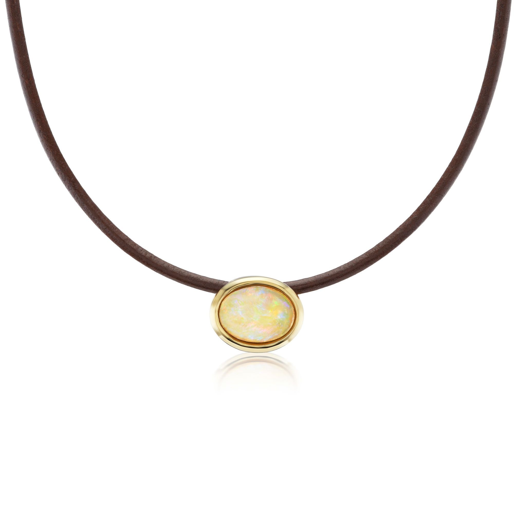Scuba Cabochon Opal Choker Necklace - MUSE Shop