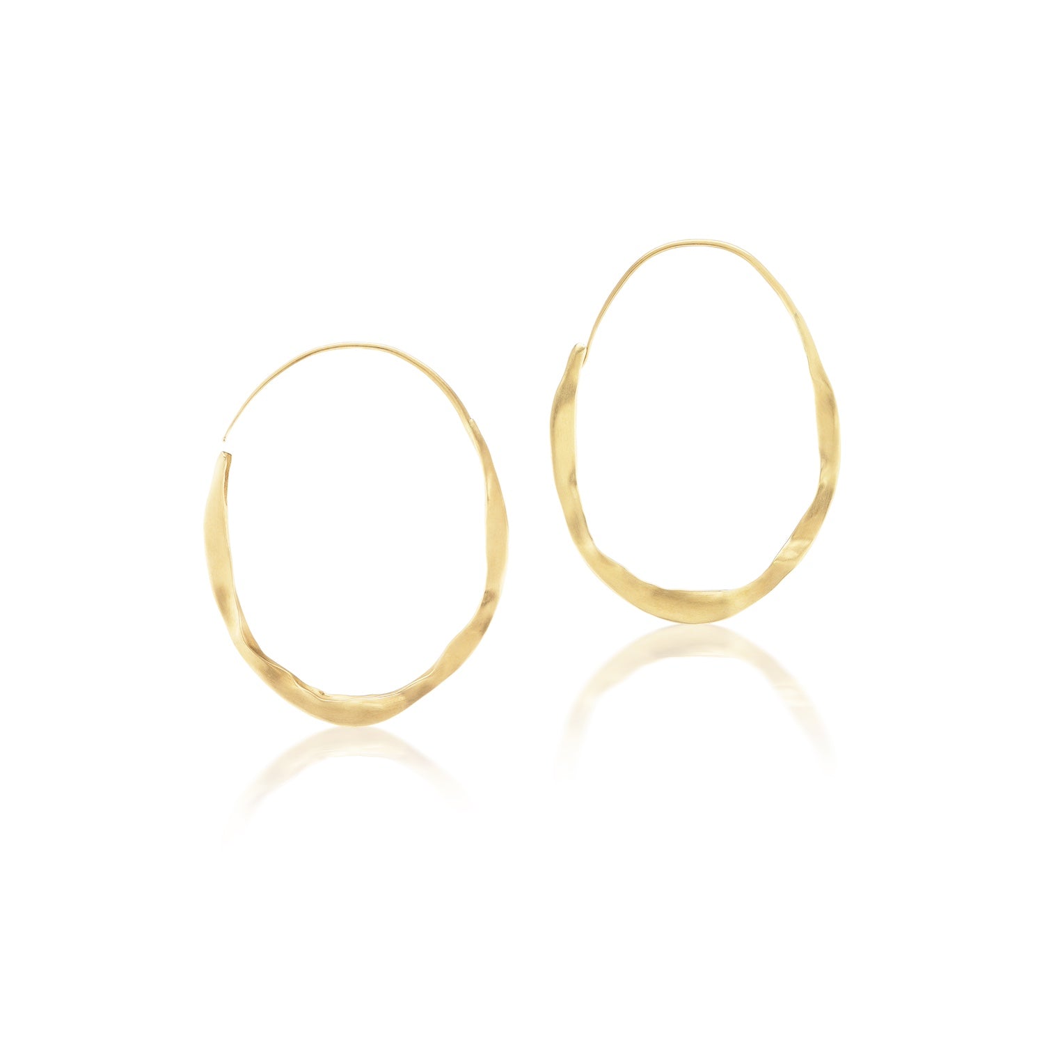 Small Gold Crinkle Hoop Earrings - MUSE Shop