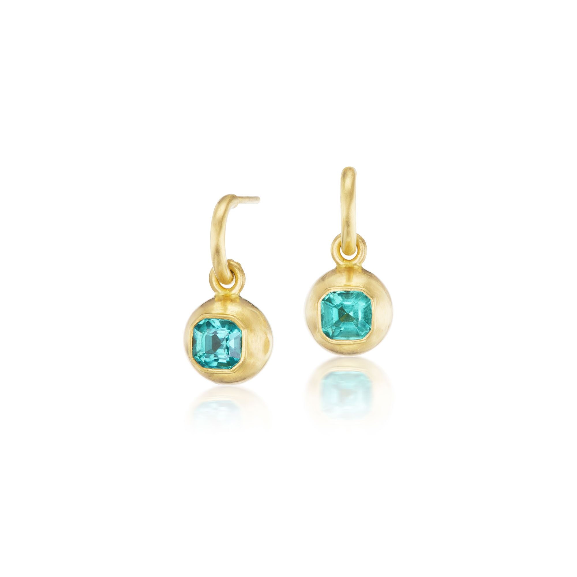 Small Green Tourmaline Sphere Earrings - MUSE Shop