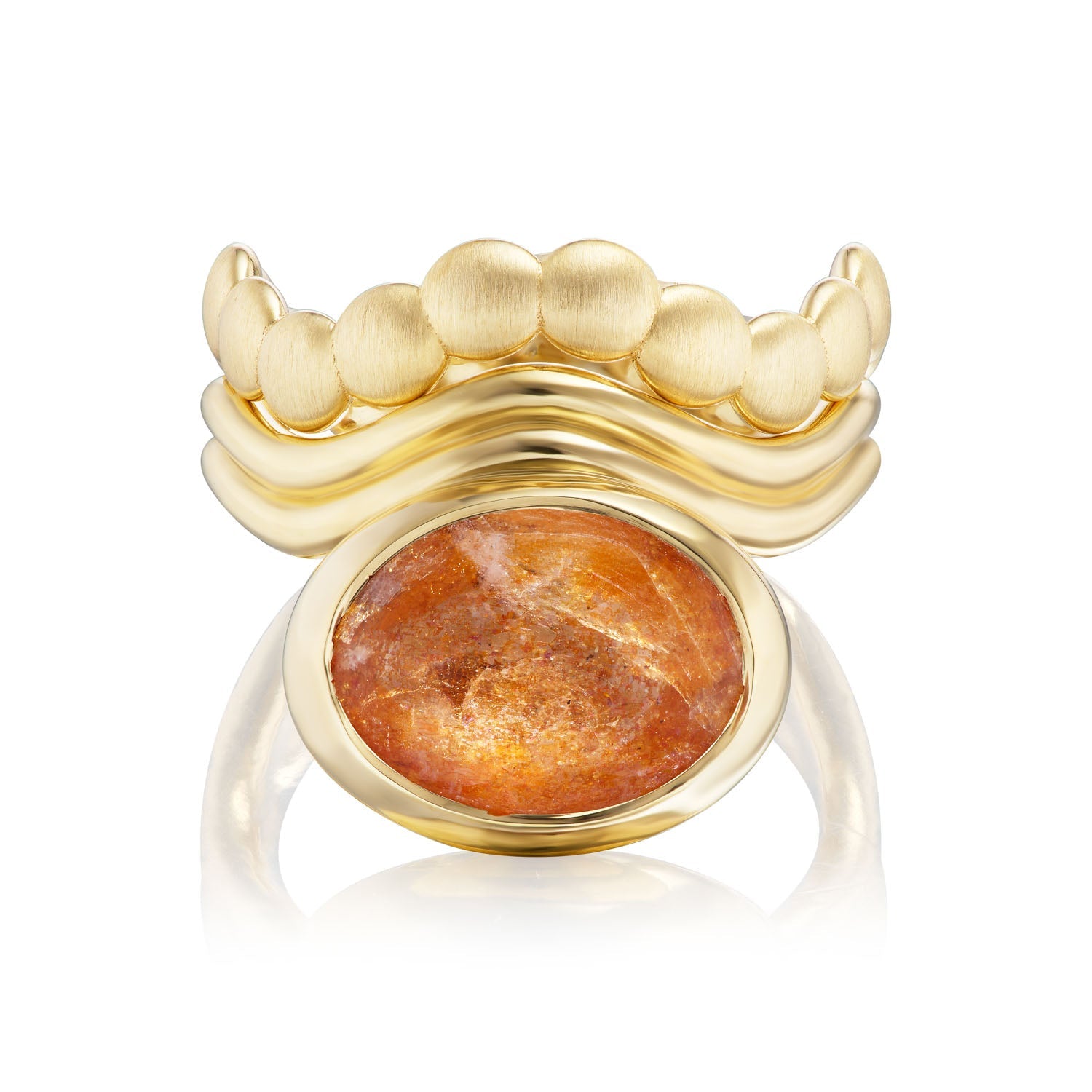 Sunstone Curve Aurora Ring - MUSE Shop