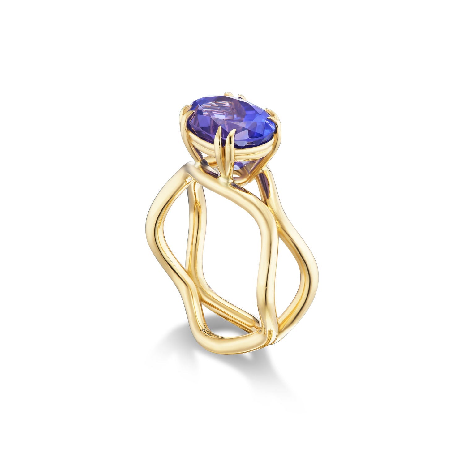 Tanzanite Curve Rose Ring - MUSE Shop