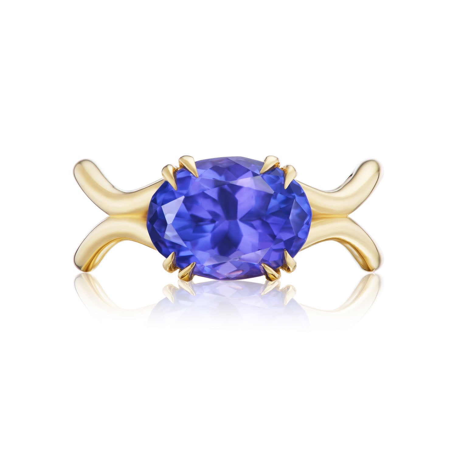 Tanzanite Curve Rose Ring - MUSE Shop