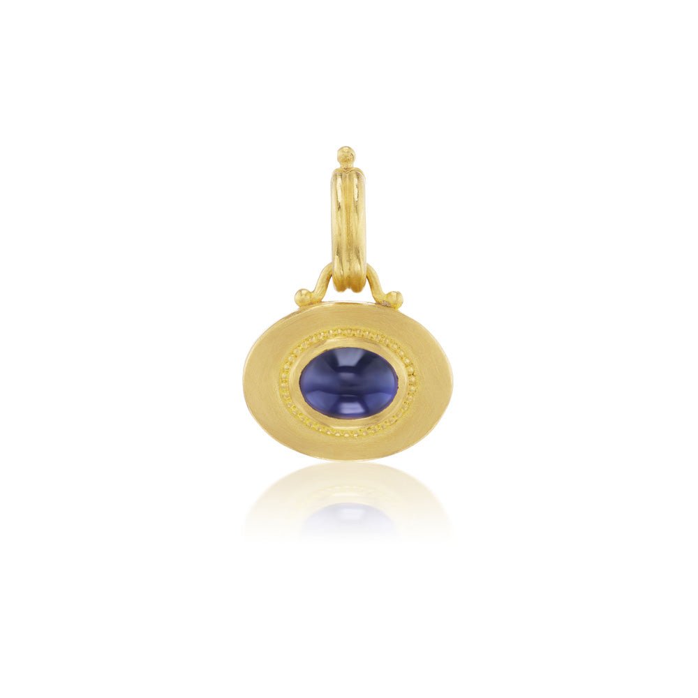 Tanzanite Granulated Heart Charm - MUSE Shop