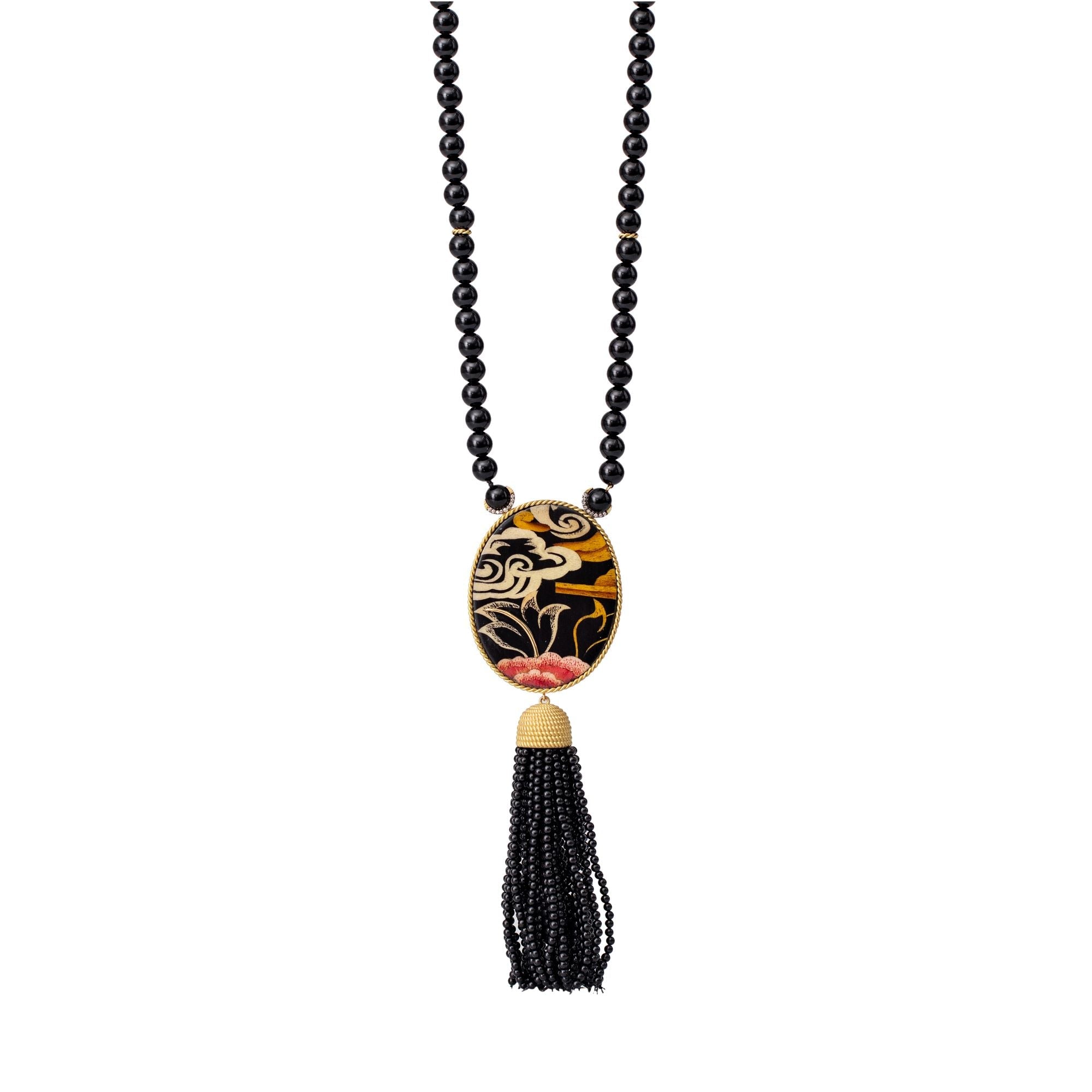 Tibetan Rose Marquetry Necklace - MUSE Shop