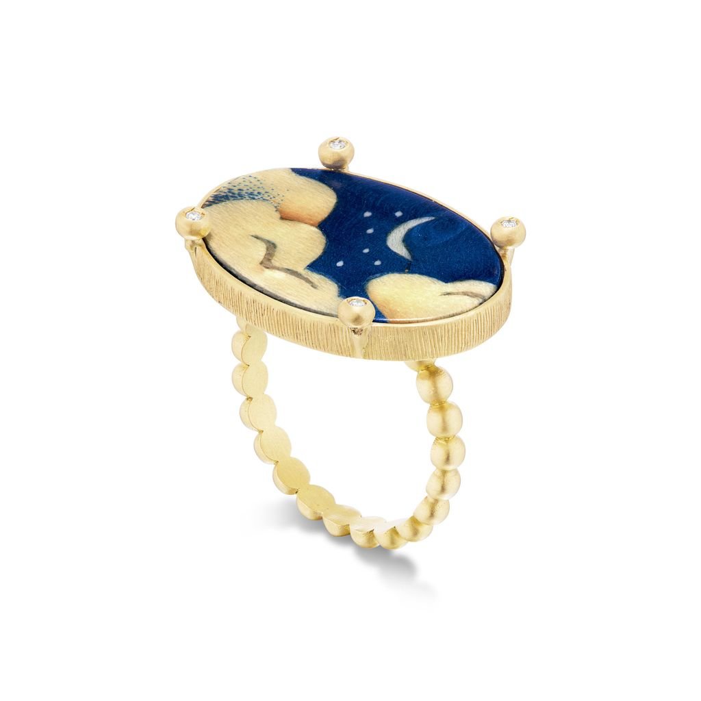Tibetan Sky Marquetry Ring - MUSE Shop