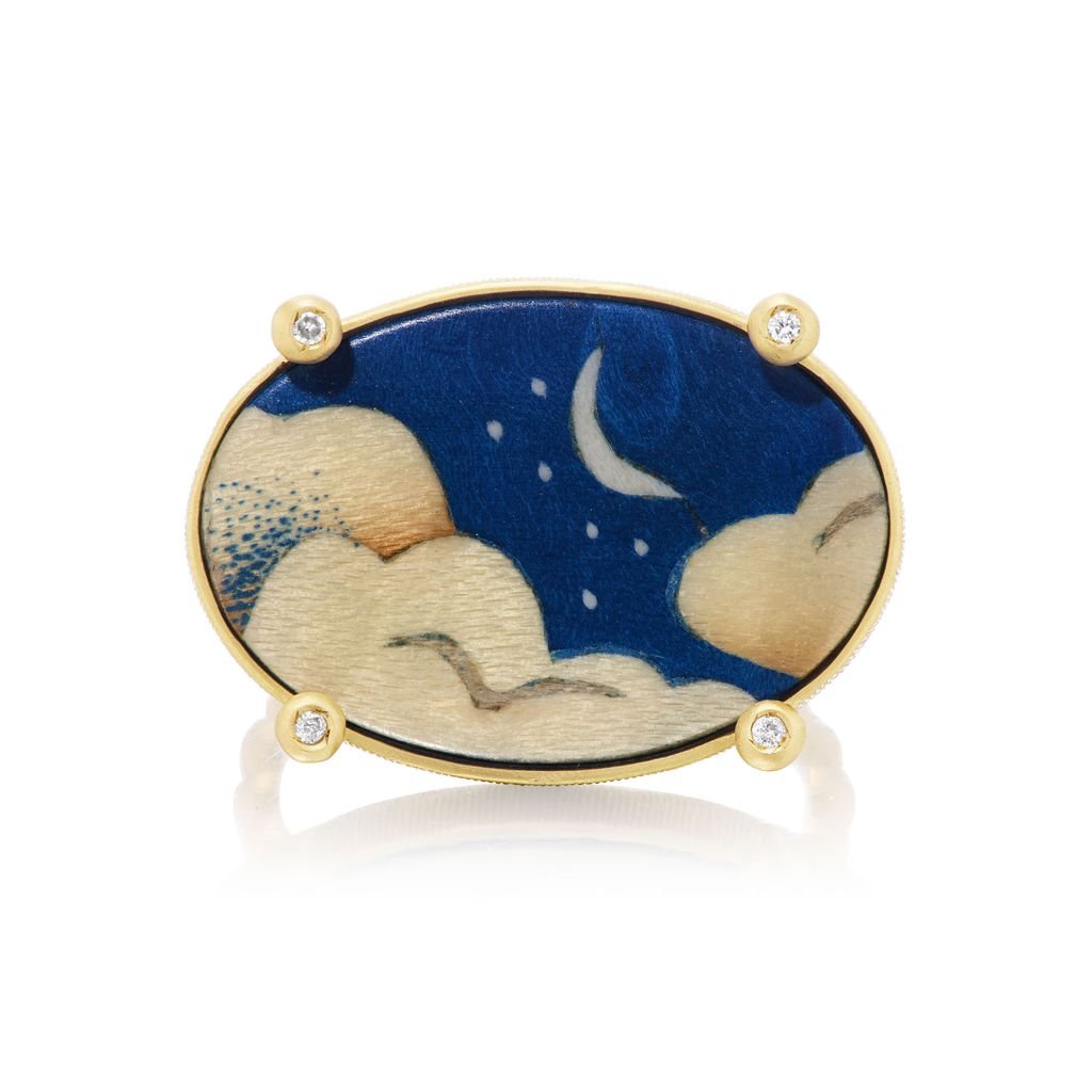 Tibetan Sky Marquetry Ring - MUSE Shop