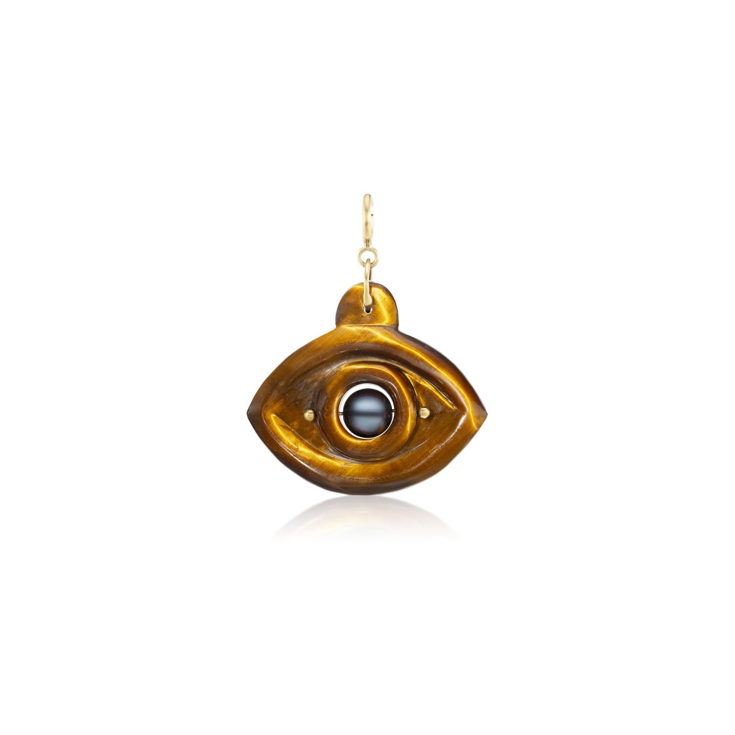 Tiger's Eye & Black Pearl Eye Charm - MUSE Shop