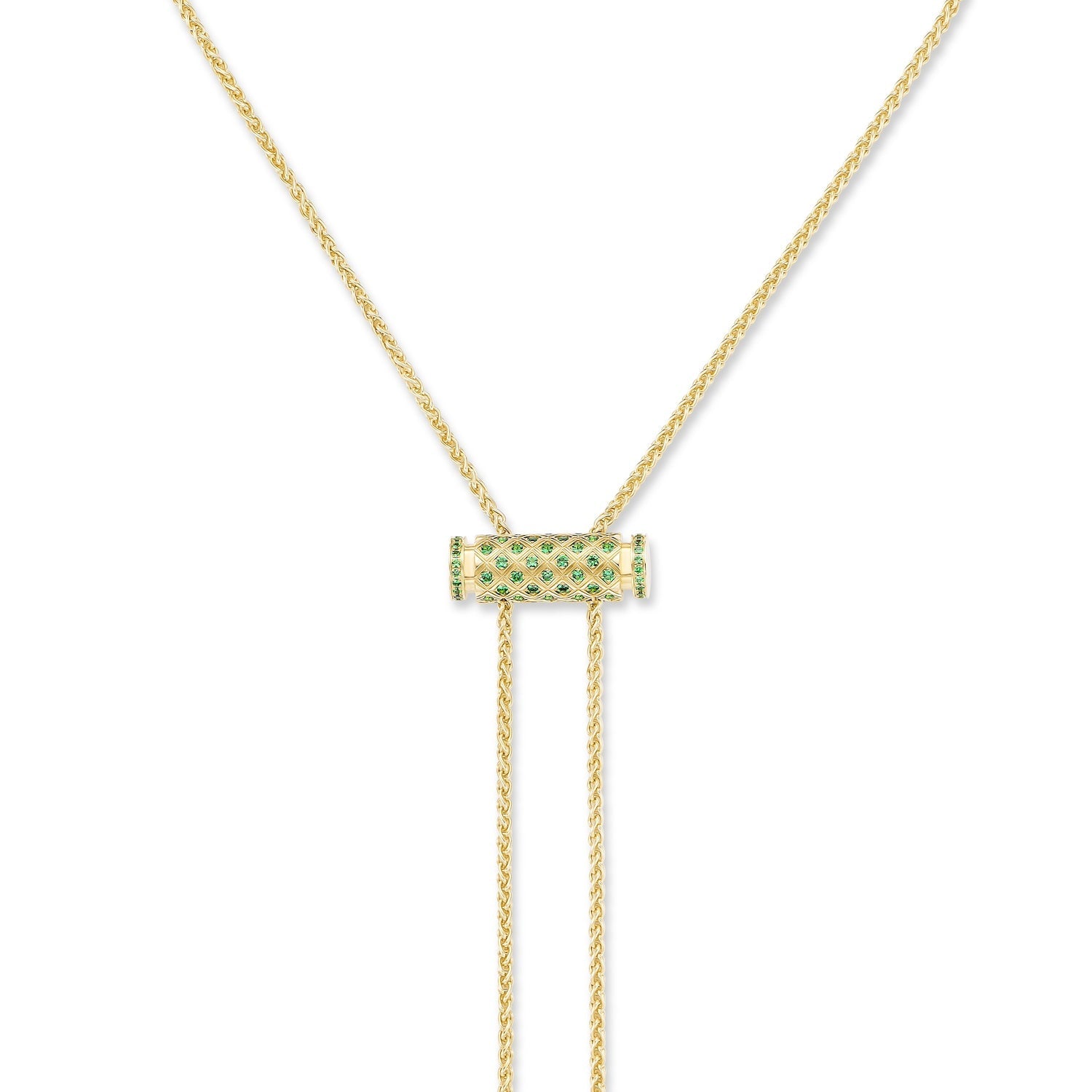 Tsavorite Full Pavé Latch Pendant - MUSE Shop