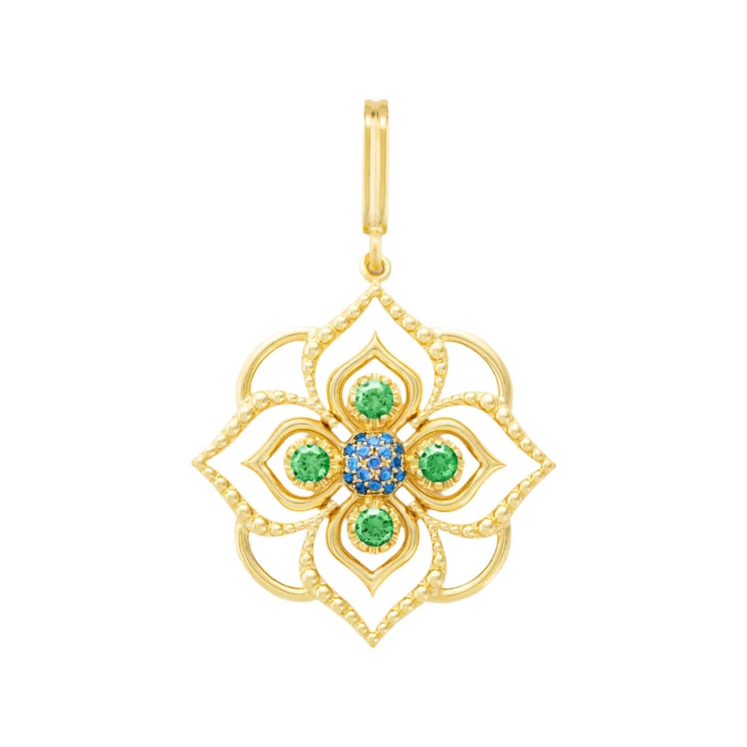 Tsavorite & Sapphire Giardino Blue Velvet Charm - MUSE Shop
