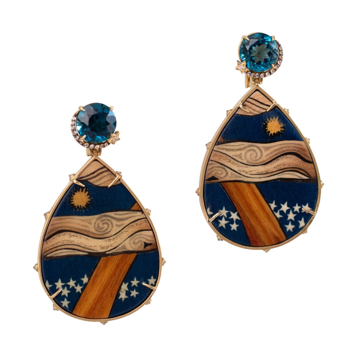 Via Lactea & London Blue Topaz Earrings - MUSE Shop