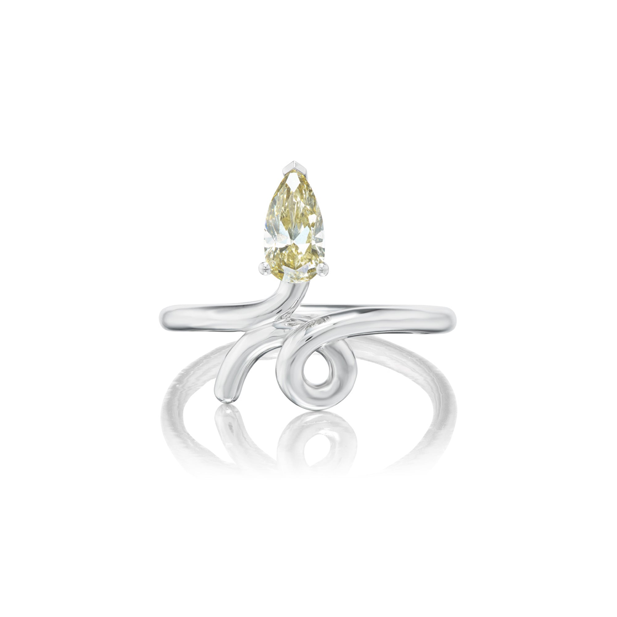 White Gold Baby Vine Diamond Ring - MUSE Shop