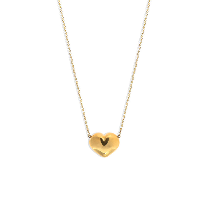 Bubble Heart Chain Necklace- Silver main image 1