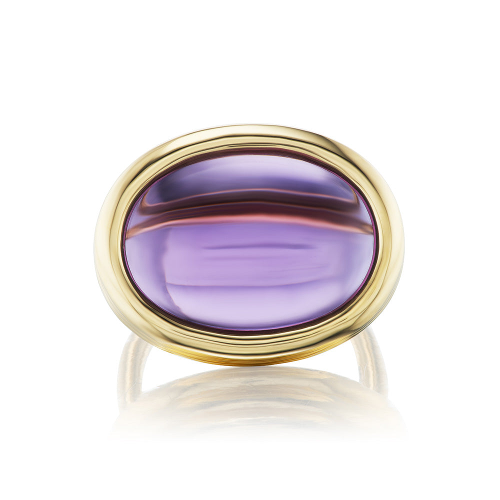 Cabochon Scuba Amethyst Ring